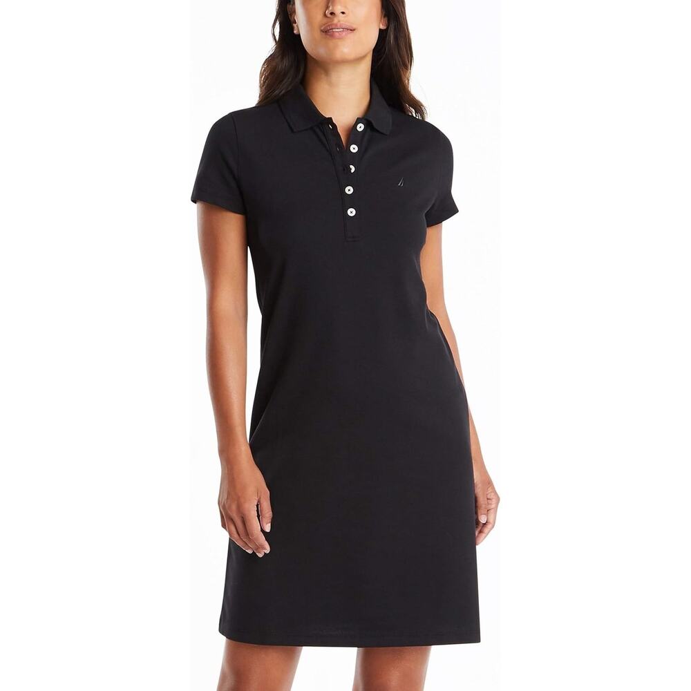 Nautica Women's Easy Classic Short Sleeve Stretch Cotton Polo Dress
